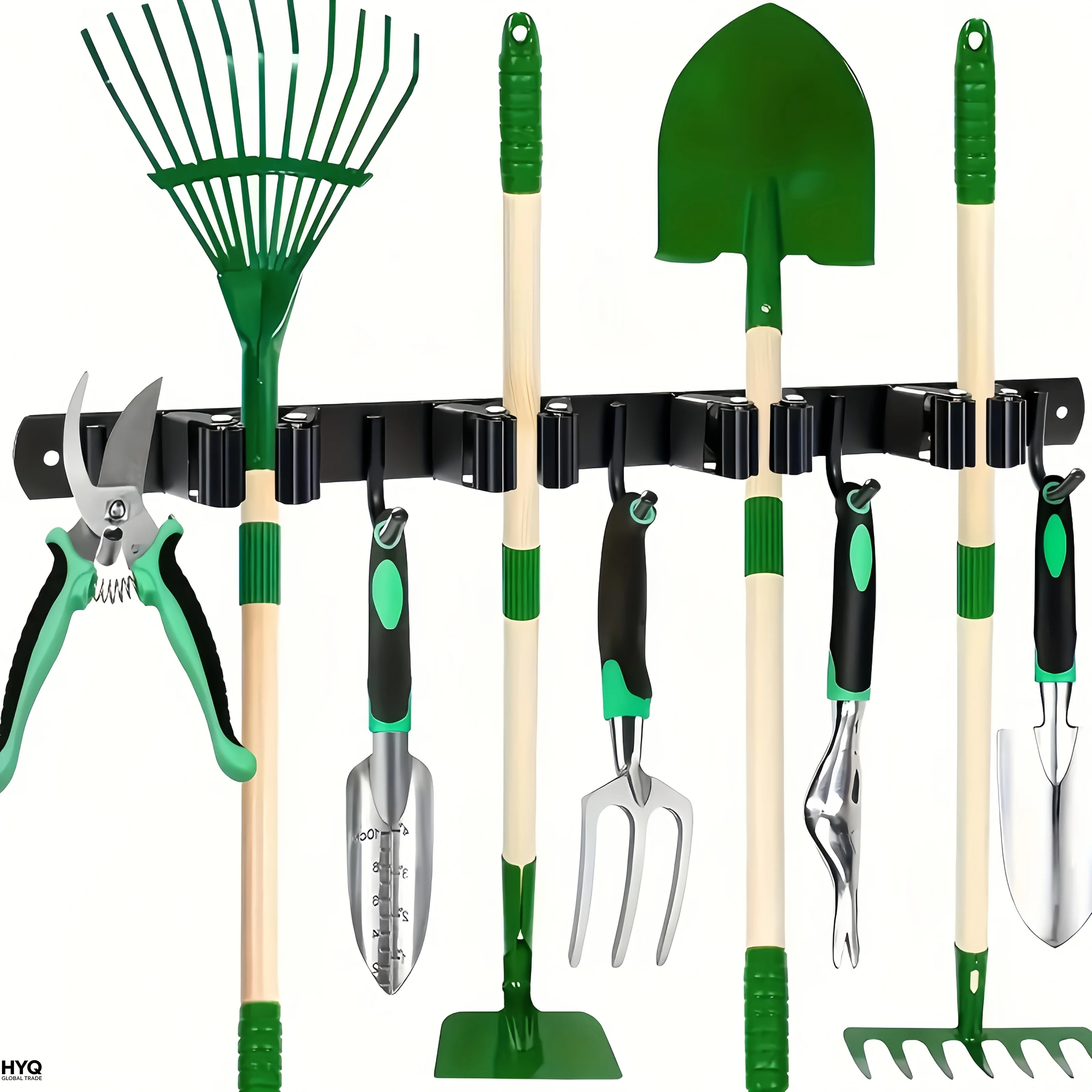 Gardening Tools Organiser - 1 Heavy-Duty Metal Tool Rack with