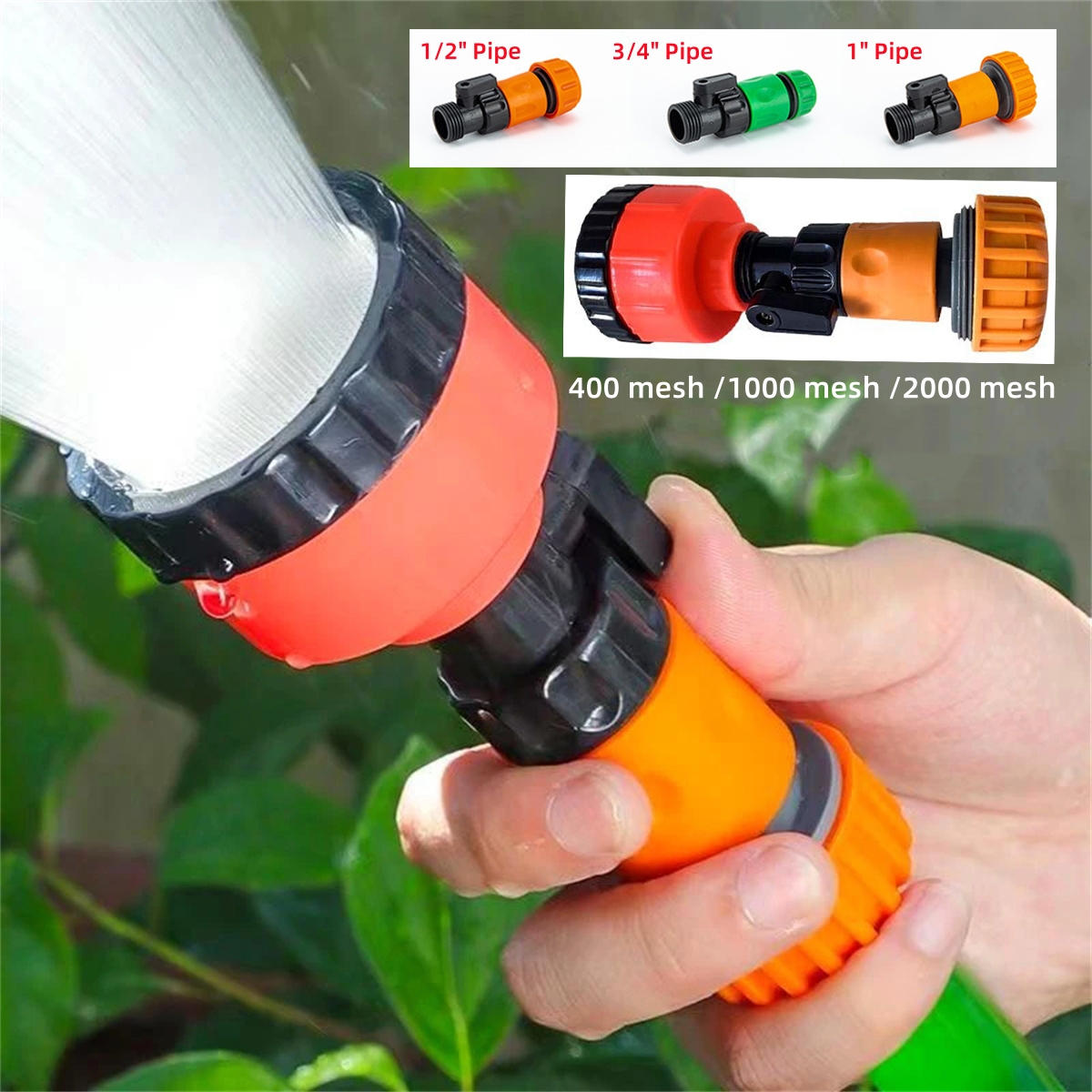 Garden Hose Nozzle - Durable Garden Sprinkler Head 400/1000/2000 Mesh