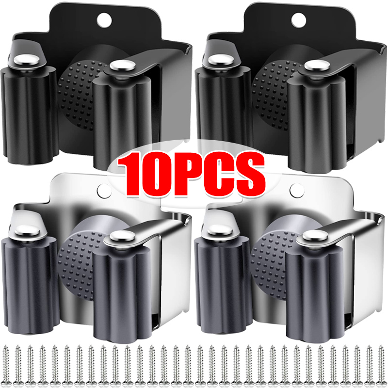 Gardening Tools Organiser - 1-10Pcs Mop Broom Holder Wall Mounted