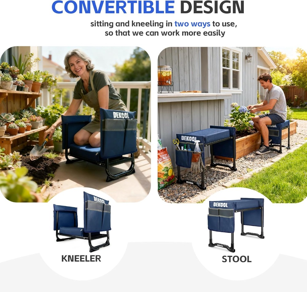 Garden Kneeler and Seat with 3 - Gardening Tools For Weeds recension och pris