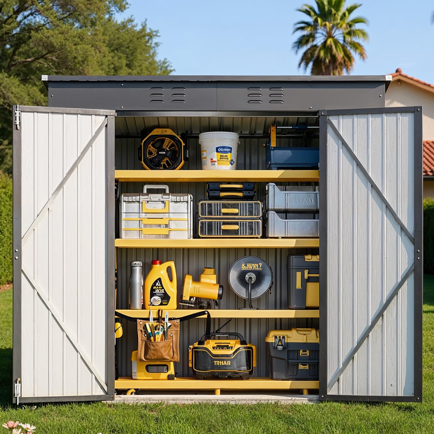 6x4ft Metal Outdoor Storage Sh - Gardening Tools recension och pris