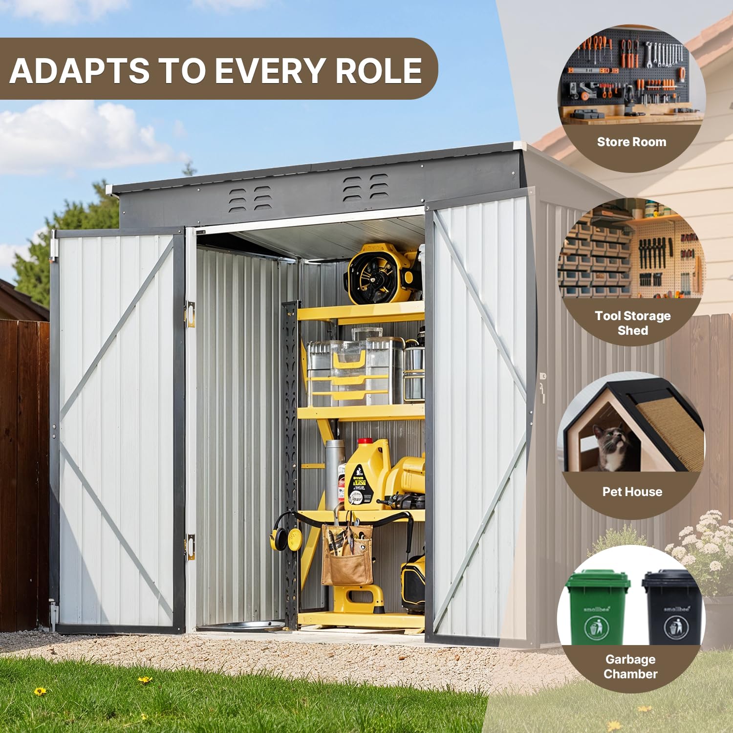 6x4ft Metal Outdoor Storage Sh - Gardening Tools recension och pris