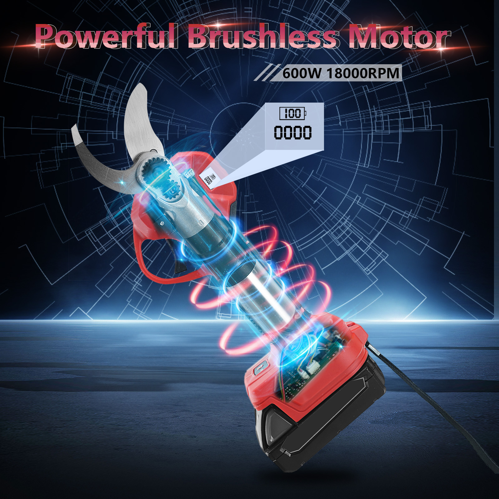 30mm Brushless Electric Prunin - Gardening Tools Basic recension och pris
