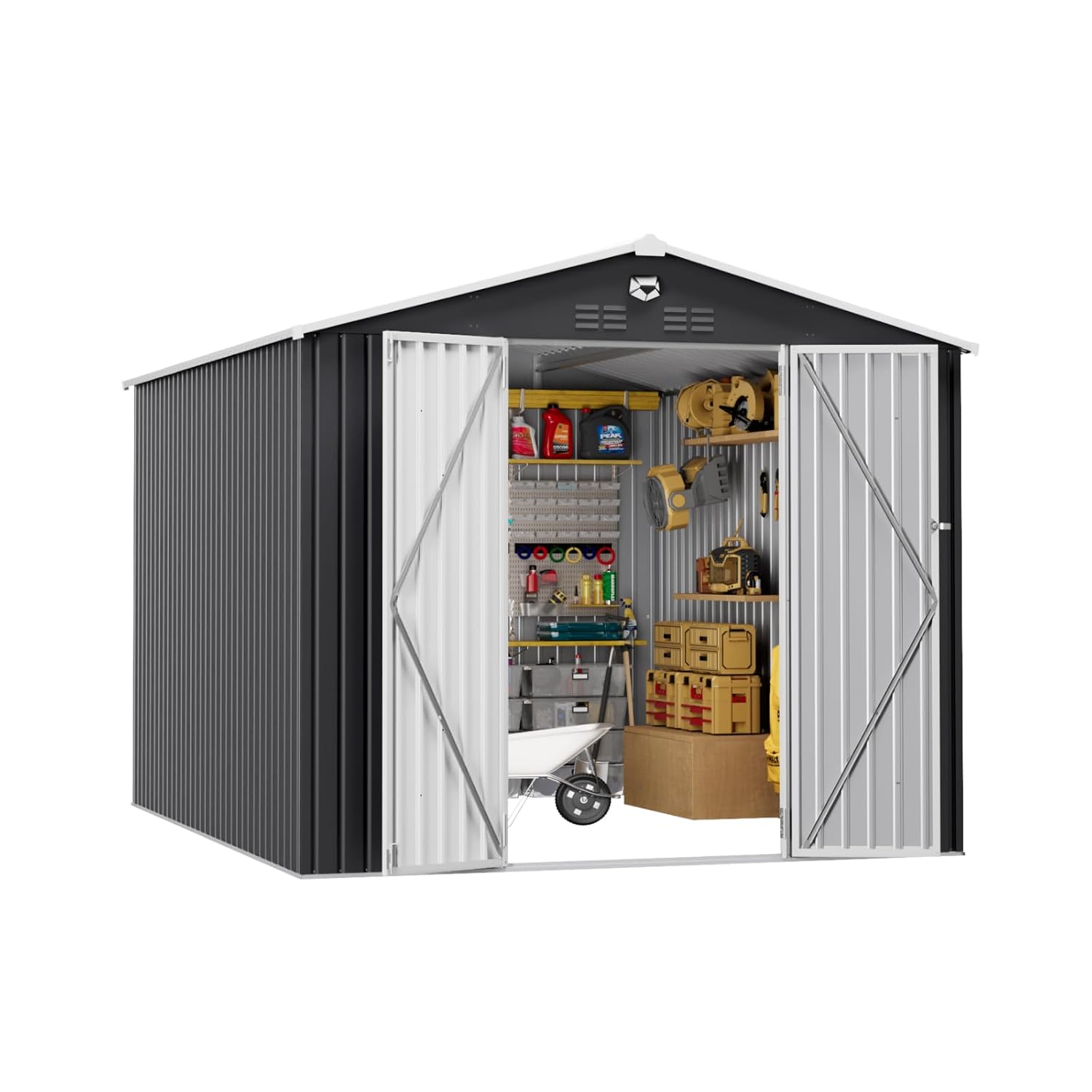 10x12 FT Metal Outdoor Storage - Gardening Tools recension och pris