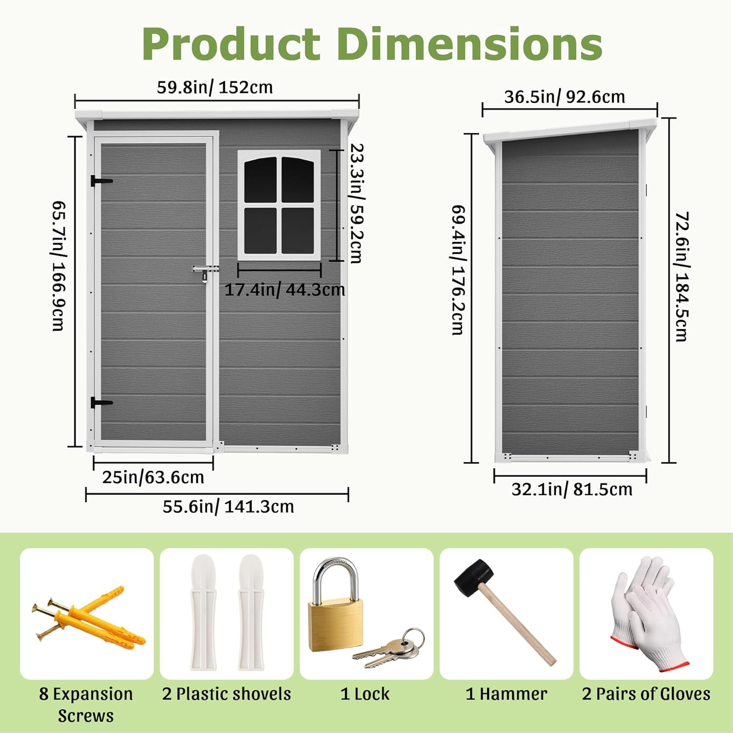 Resin Outdoor Storage Shed Kit - Gardening Tools recension och pris