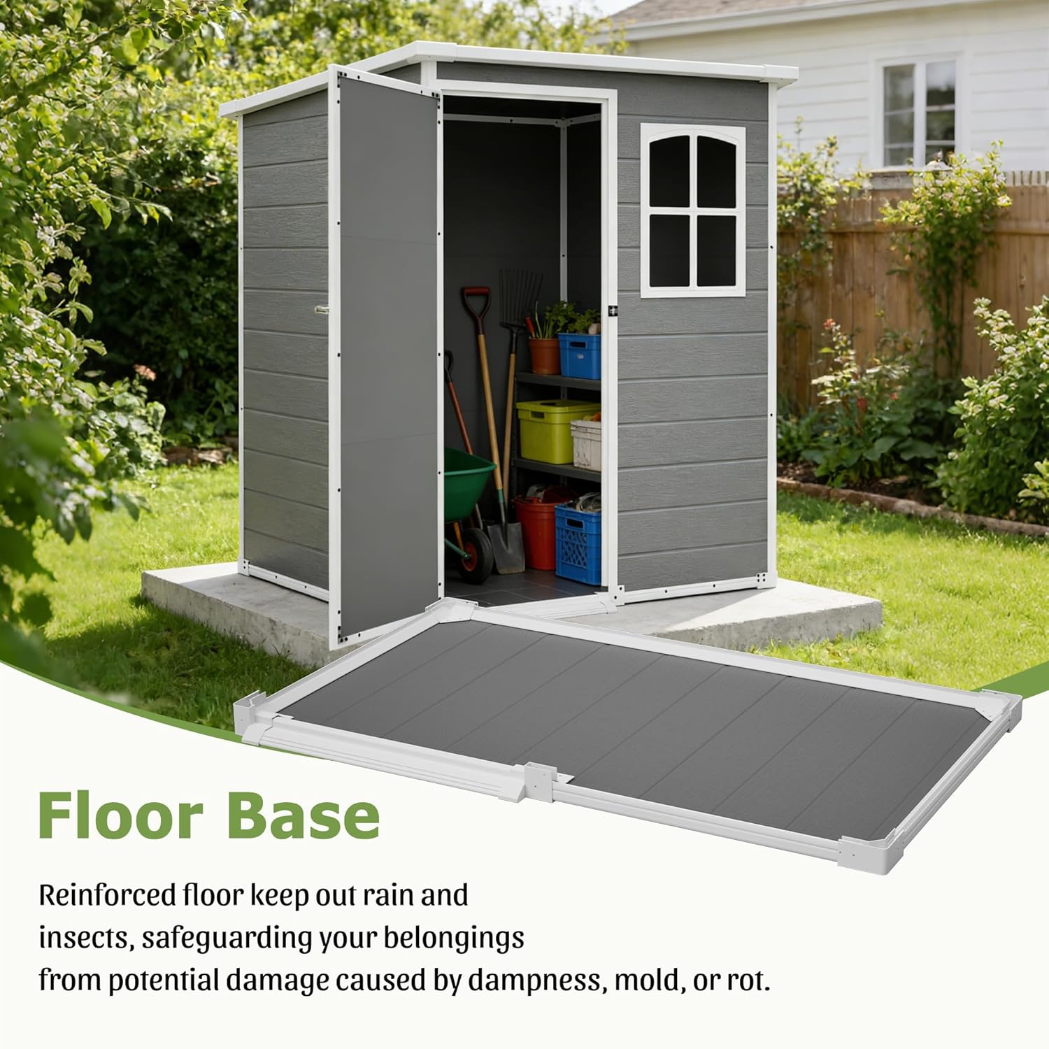 Resin Outdoor Storage Shed Kit - Gardening Tools recension och pris