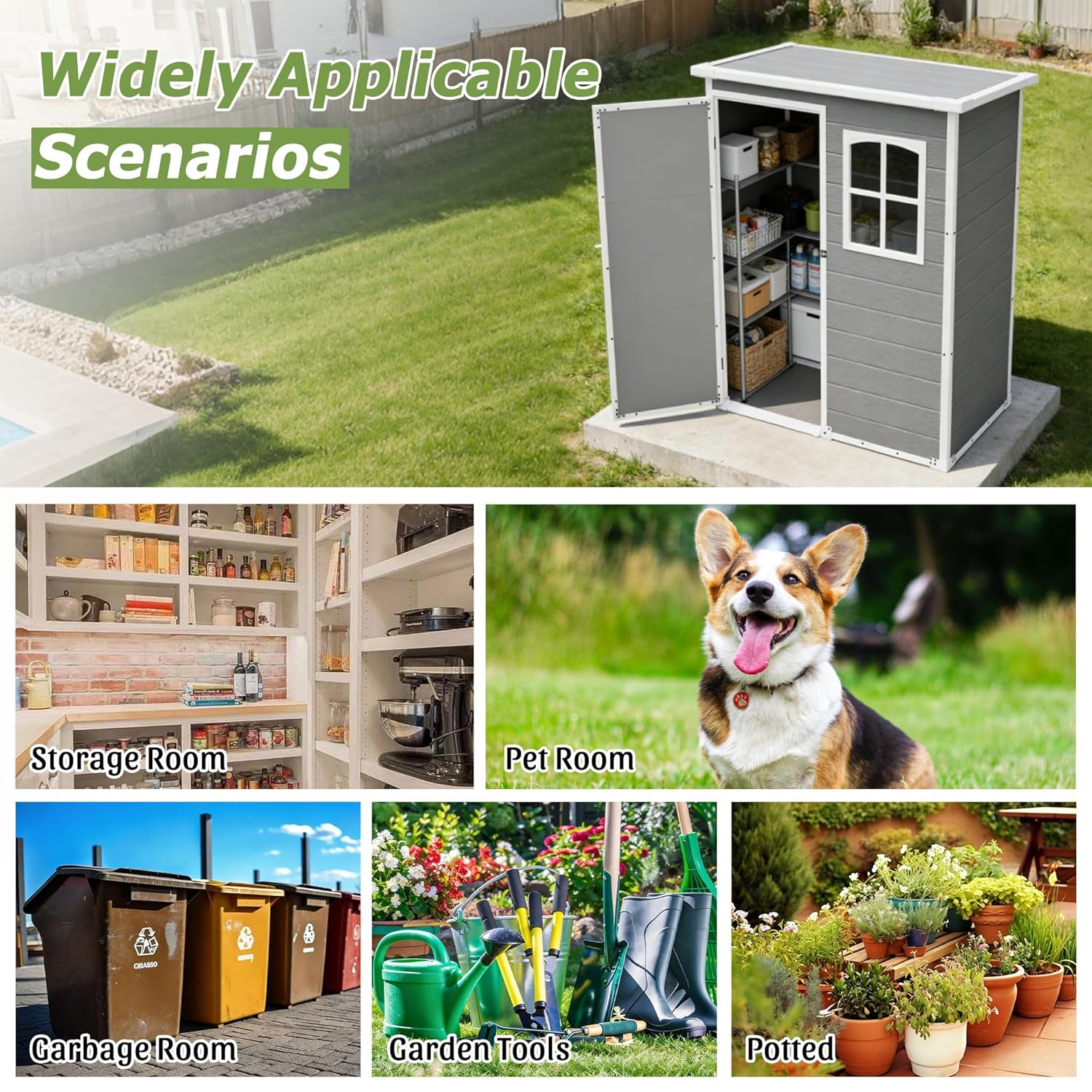 Resin Outdoor Storage Shed Kit - Gardening Tools recension och pris