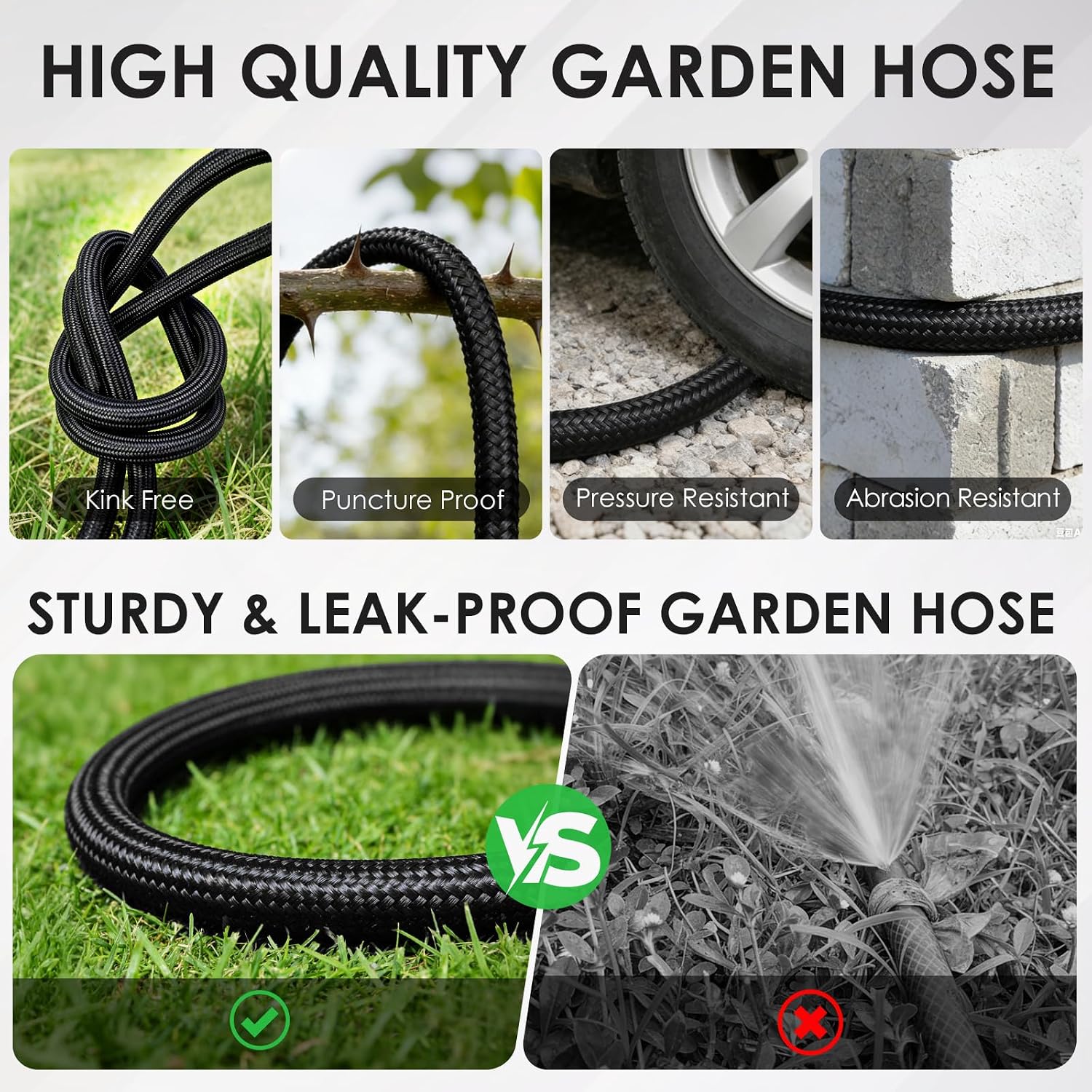 50 FT Garden Hose with 10 Func - Garden Hose Nozzle recension och pris
