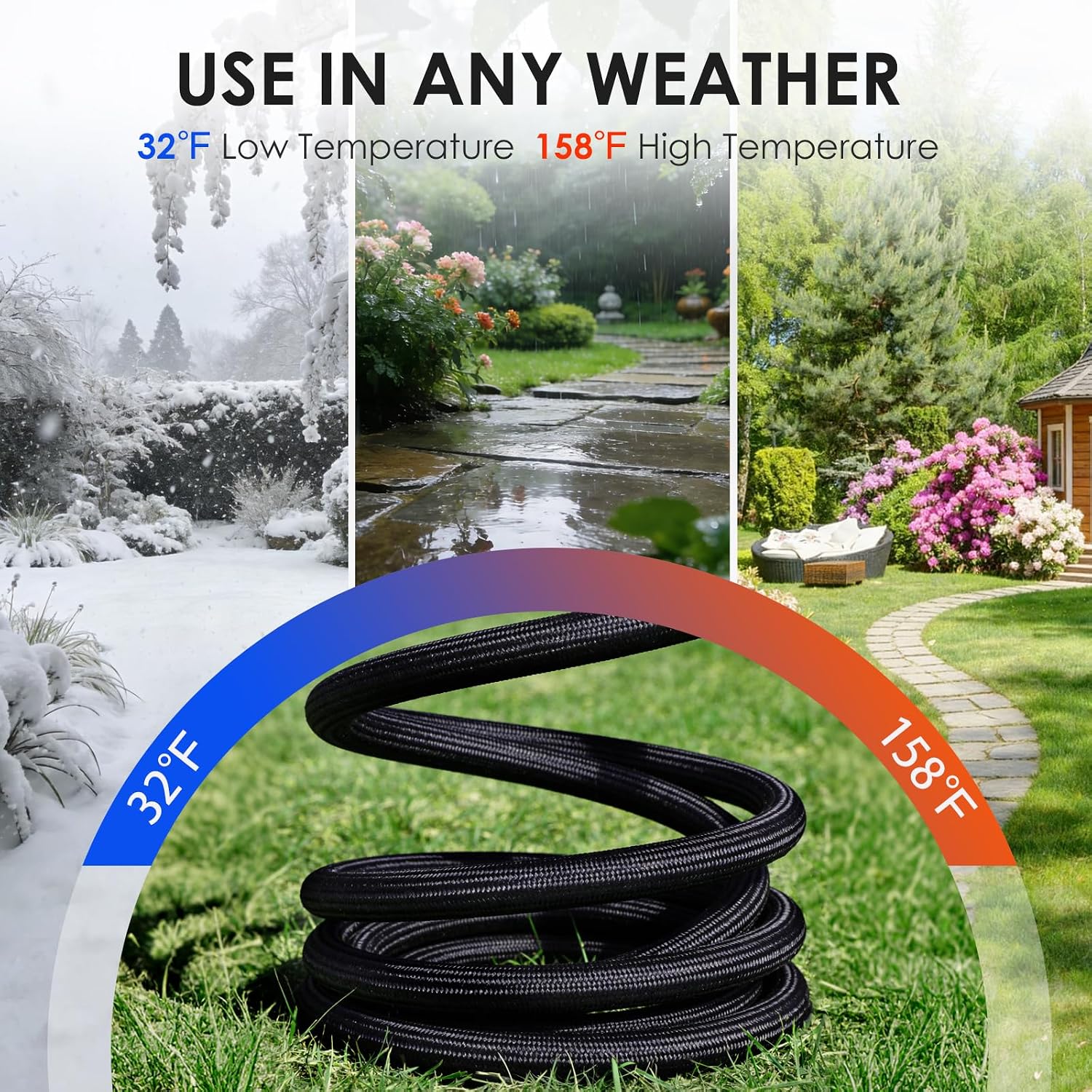 50 FT Garden Hose with 10 Func - Garden Hose Nozzle recension och pris