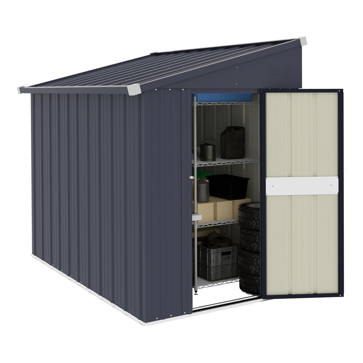 4x6FT Metal Outdoor Storage Sh - Gardening Tools recension och pris