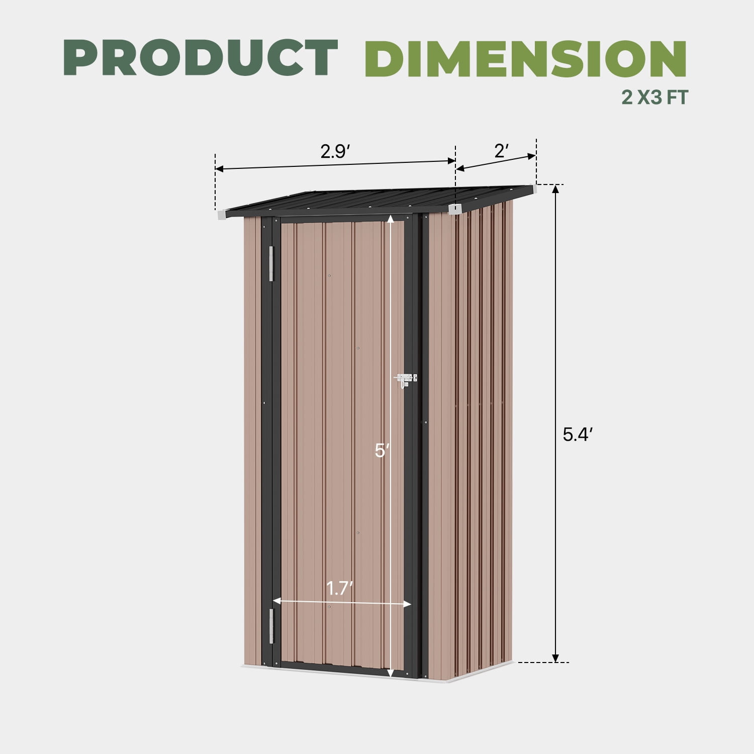 3x3 FT Metal Storage Shed, Sma - Gardening Tools recension och pris