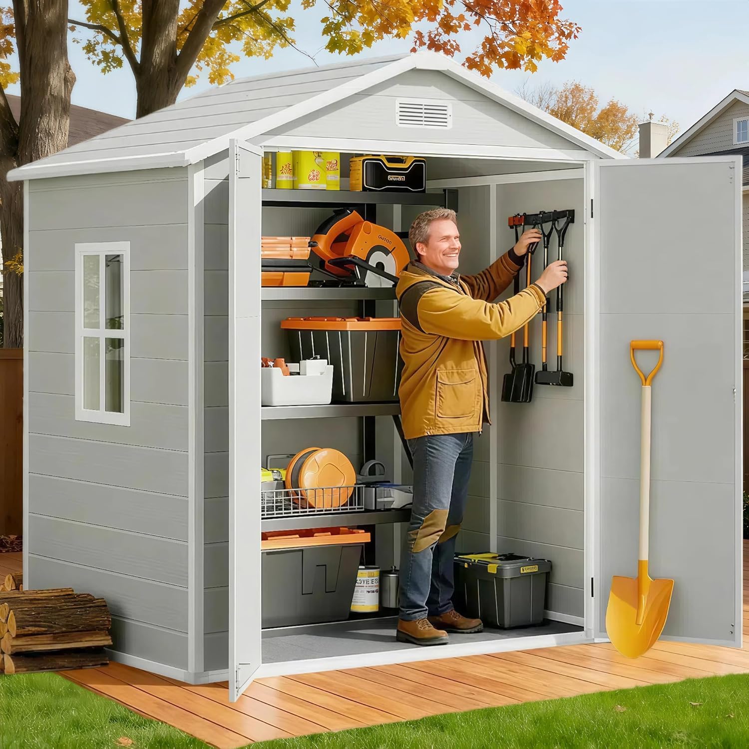 All-Weather Resin Outdoor Stor - Gardening Tools recension och pris