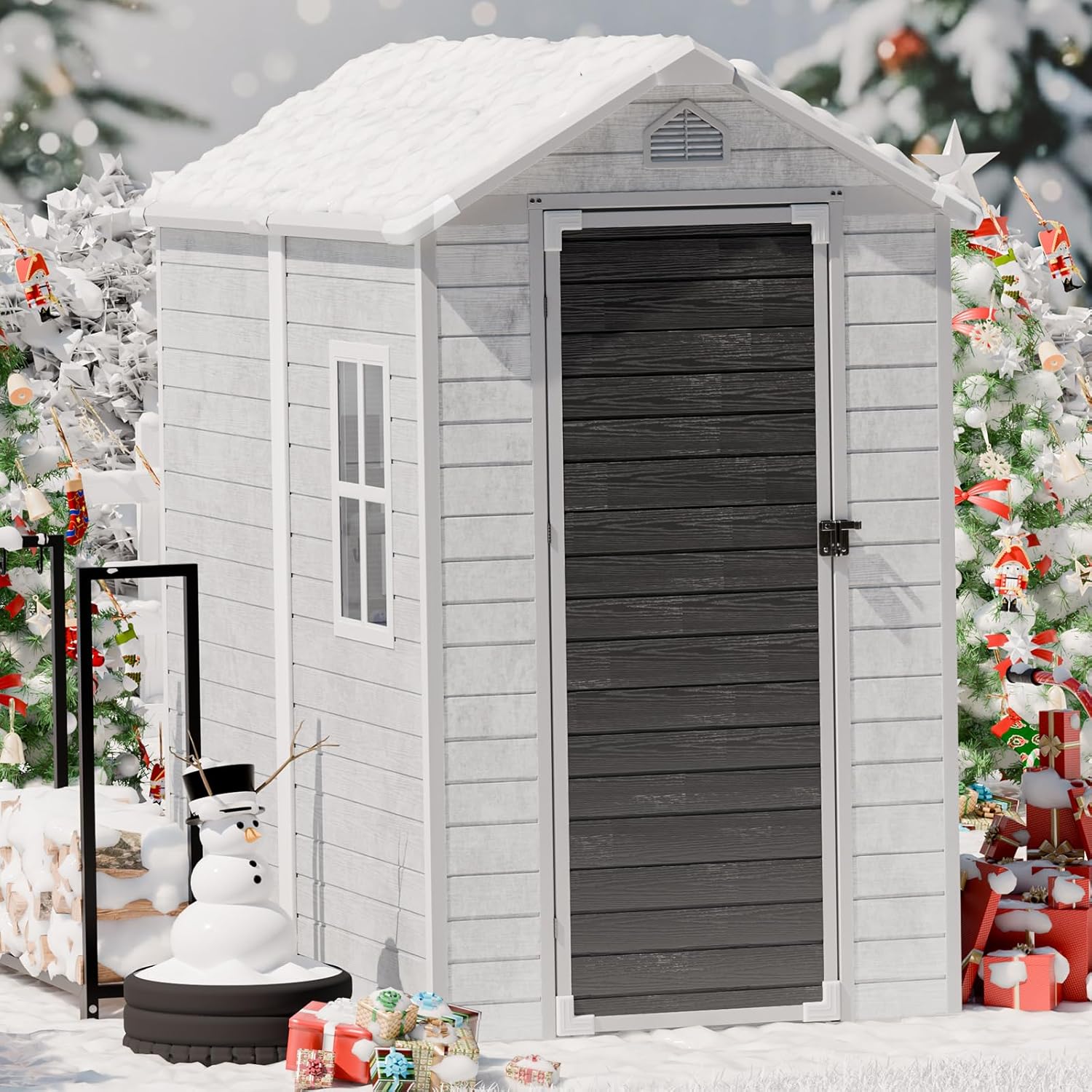 4x6 FT Plastic Storage Shed Wa - Gardening Tools recension och pris