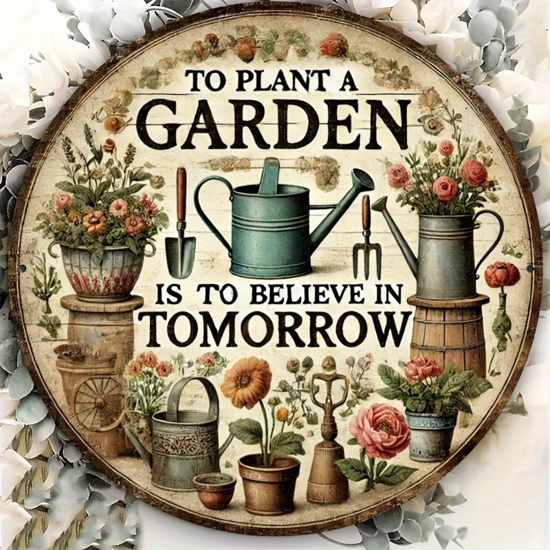 2D Flat, Rustic Farmhouse Wood - Gardening Tools For Home recension och pris