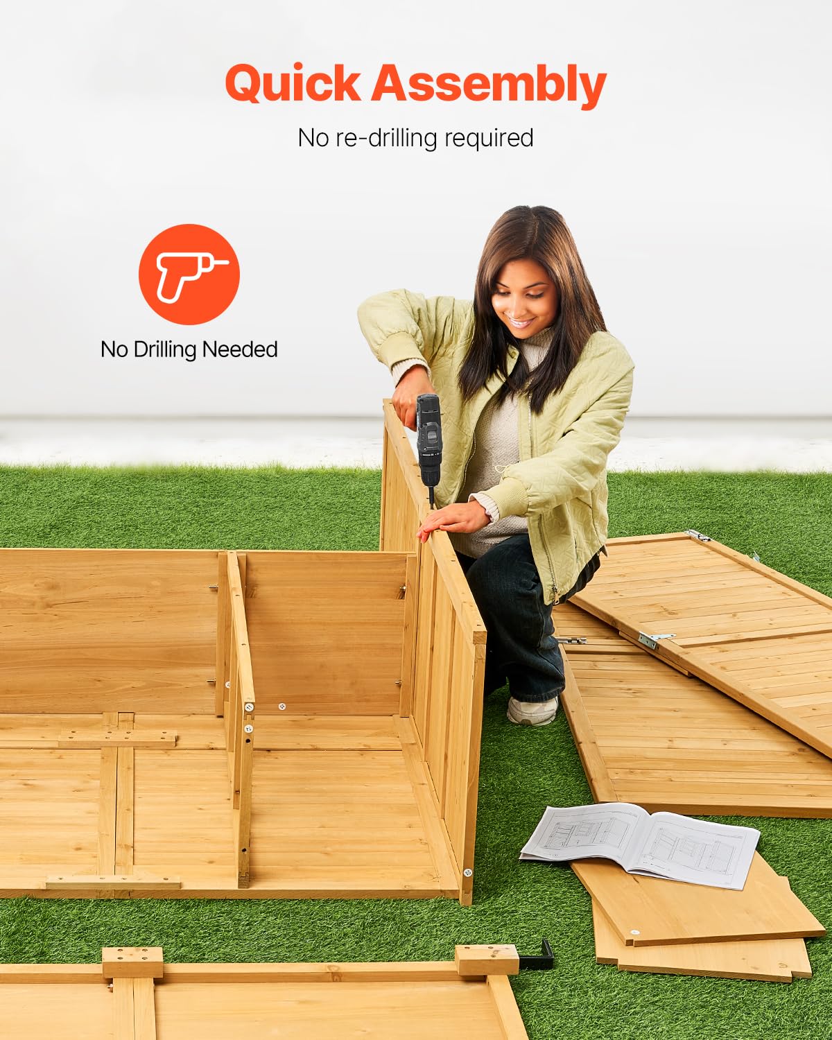 Large Wooden Outdoor Storage S - Gardening Tools recension och pris