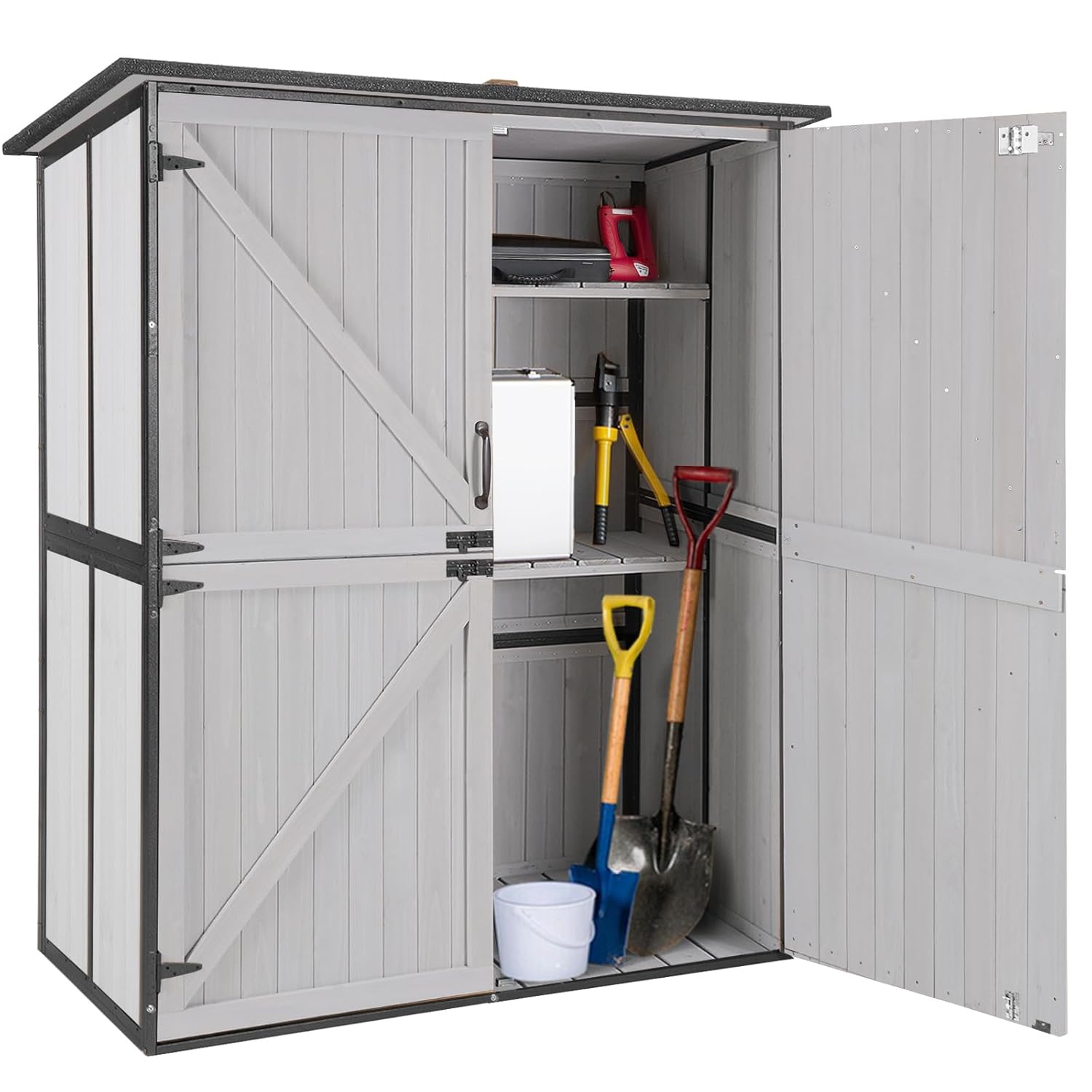 Outdoor Cabinet Storage Shed w - Gardening Tools recension och pris
