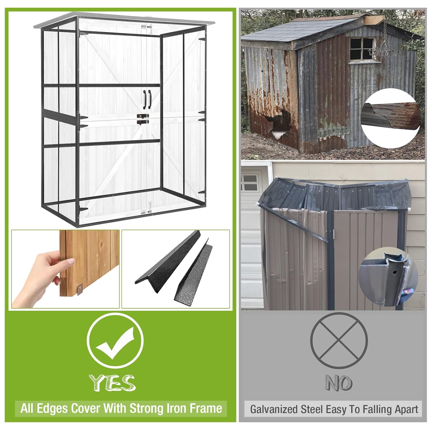Outdoor Cabinet Storage Shed w - Gardening Tools recension och pris