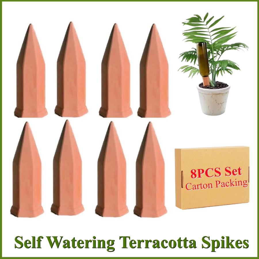8 PCS Self Watering Terracotta - Gardening Tools Kit For Home Garden recension och pris