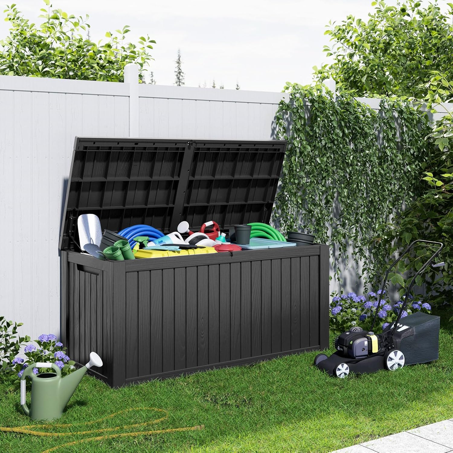 180Gal Lockable Resin Deck Box - Gardening Tools recension och pris